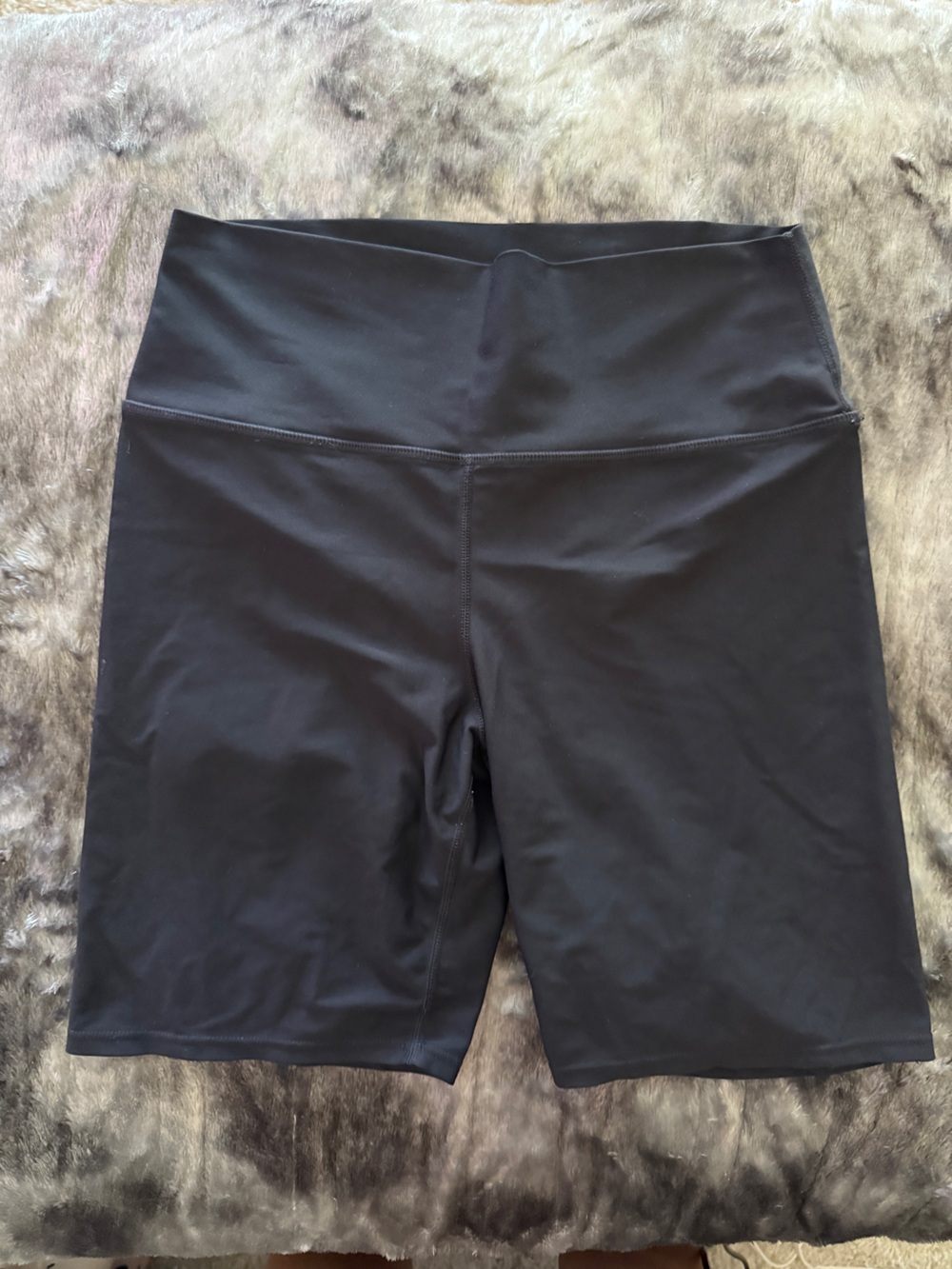 High-Waist Black Performance Bike Shorts for Women